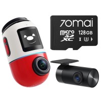 Відеорекордер 70MAI X800 4K Dual Set + карта пам'яті 128 ГБ
