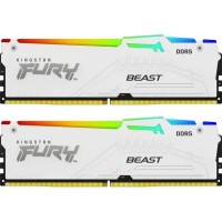 Оперативна пам'ять Kingston FURY Beast RGB DDR5 64GB (2 x 32GB) 6400 CL32 EXPO white