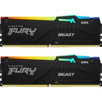 Оперативна пам'ять Kingston FURY Beast RGB DDR5 32 ГБ (2 x 16 ГБ) 6000 CL30 black