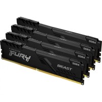 Оперативна пам'ять Kingston FURY Beast DDR4 RAM 128GB (4 x 32GB) 3600 CL18 black