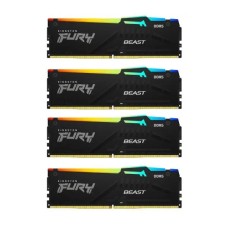 Оперативна пам'ять RAM Kingston FURY Beast RGB DDR5 64GB (4 x 16GB) 5200 CL40 black