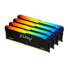 Оперативна пам'ять RAM Kingston FURY Beast RGB DDR4 128GB (4 x 32GB) 3600 CL18 black