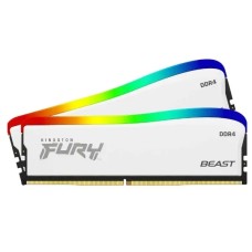 Оперативна пам'ять RAM Kingston FURY Beast RGB DDR4 16GB (2 x 8GB) 3600 CL17 white