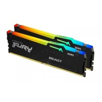 Оперативна пам'ять RAM Kingston FURY Beast RGB DDR5 64GB (2 x 32GB) 5600 CL40 black