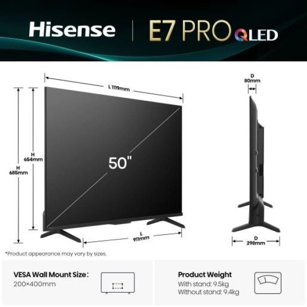Телевізор Hisense 50E7Q PRO 50 Телевізор Hisense 50E7Q PRO 50