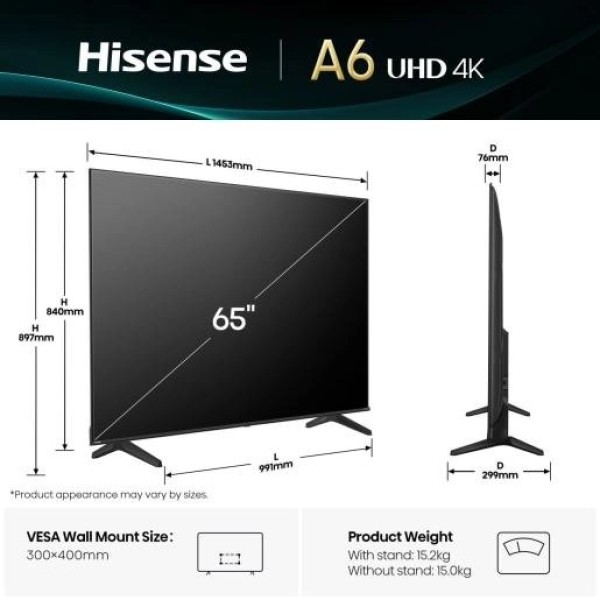 Телевізор Hisense 65A6Q 65 Телевізор Hisense 65A6Q 65