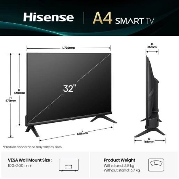 Телевізор Hisense 32A4Q 32 Телевізор Hisense 32A4Q 32