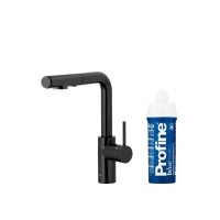 Змішувач KFA Armatura Arura Duero Pure Basic Pull-Out 6623-113-81 black з нержавіючої сталі