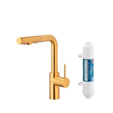 Змішувач KFA Armatura Arura Duero Pure Basic Pull-Out 6623-112-31  Gold Stainless Steel