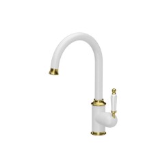 Змішувач Quadron 3623504_WHMPVDG1 Rachel white/gold Stainless steel