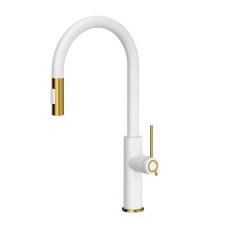 Змішувач Quadron Jennifer Q Line Slim 3623510WHM Snow white/gold Stainless steel