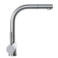 Змішувач Globalo Lobio silver з нержавіючої сталі