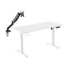 Електричний стіл Silver Monkey ED-140 white + UM-600 (газова пружина)