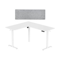 Електричний стіл Silver Monkey ECD-300 white + килимок XL світло-сірий