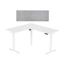 Електричний стіл Silver Monkey ECD-300 white + килимок XL світло-сірий