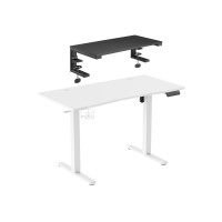 Електричний стіл Silver Monkey ED-120 white + підставка для монітора EE-2