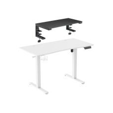 Електричний стіл Silver Monkey ED-120 white + підставка для монітора EE-2