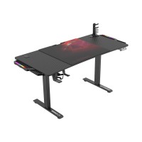 Ultradesk LEVEL V2 LED RGB (чорно-червоний) (електричне регулювання)