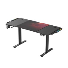 Ultradesk LEVEL V2 LED RGB (чорно-червоний) (електричне регулювання)