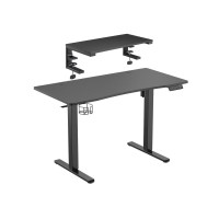 Електричний стіл Silver Monkey ED-120 Black + підставка для монітора EE-2