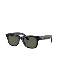 Meta Ray-Ban Wayfarer - Smart Glasses (Shiny Black/Green)