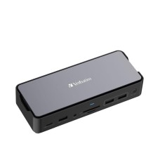 Verbatim USB-C Pro 2xHDMI DP RJ45 4xUSB 3xUSB-C SD microSD SSD audio