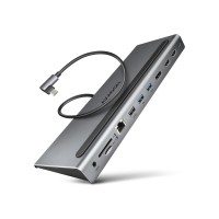 Axagon Multiport hub USB 5Gbps, 3x USB-A, 2x HDMI + DP + GLAN,