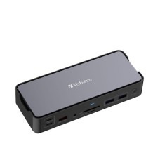 Verbatim USB-C Pro 2xHDMI DP RJ45 4xUSB 4xUSB-C SD microSD audio