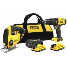 Дриль-шурупокрут та лобзик Stanley SFMCK212D2S FatMax V20 (18 В/2 x 2,0 Аг), сумка