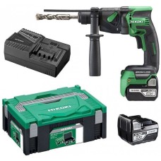 Акумуляторний ударний дриль SDS-Plus HiKOKI DH18DPBWPZ (18 В/2 x 5,0 Аг/1,3 Дж) у футлярі
