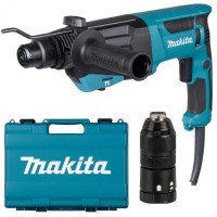Ударний дриль Makita HR2670FT SDS-Plus з опцією зубила (800 Вт/3,0 Дж) + кейс