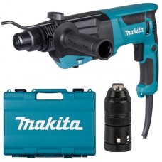 Ударний дриль Makita HR2670FT SDS-Plus з опцією зубила (800 Вт/3,0 Дж) + кейс