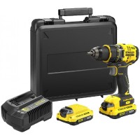 Безщітковий дриль-шуруповерт Stanley SFMCD720D2K FatMaV20 (80 Нм/18 В/2 x 2,0 Аг), кейс для перенесення