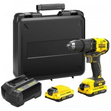 Безщітковий дриль-шуруповерт Stanley SFMCD710D2K V20 (60 Нм/18 В/2 x 2,0 Аг), кейс для перенесення