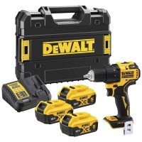 Акумуляторний дриль-шуруповерт DeWALT DCD708P3T з кейсом (65 Нм/18 В/3 x 5 Аг) Tstak