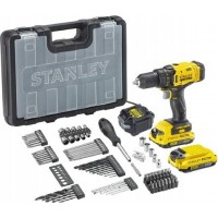 Акумуляторний дриль-шуруповерт Stanley SFMCD700D2A FatMax V20 18V, 100 шт. аксесуарів, футляр для перенесення