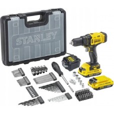 Акумуляторний дриль-шуруповерт Stanley SFMCD700D2A FatMax V20 18V, 100 шт. аксесуарів, футляр для перенесення
