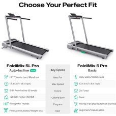 Бігова доріжка Urevo FoldiMix 5 Pro сріблястого кольору