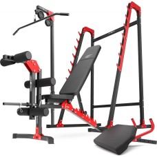 Комплект Marbo Sport MH26 | Регульована лава + багаторівневі стійки + жим ногами + блок + лава Скотта