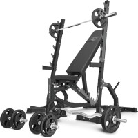 Комплект Marbo Sport MS8_2.0_83KG | Двостороння регульована лава + багаторівневі стійки (2 шт.) + комплект грифів і навантажень 83 кг