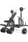 Комплект Marbo Sport MS2_2.0_113KG_G | Двостороння лава + регульовані стійки + комплект грифів і гумових навантажень 113 кг