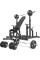 Комплект Marbo Sport MS11_2.0_83KG_G | Двостороння регульована лава + регульовані стійки + комплект грифів і гумових навантажень 83 кг