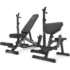 Комплект Marbo Sport MS33_2.0 | Двостороння лава + багаторівневі стійки (2 шт.) для штанги зі страховкою + лава Скотта з регульованою опорою