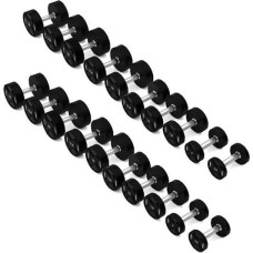 Набір поліуретанових гантелей HMS HPC, 20 шт. Різні типи навантажень у наборі (2,5 - 25 кг)