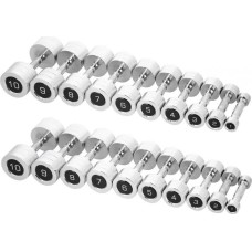 Хромовані гантелі HMS CHD, 20 шт. Різні типи навантажень у комплекті