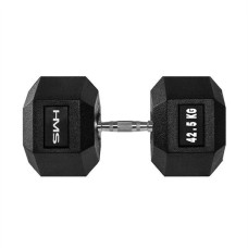 Гантель HMS Hex Pro з гумовим покриттям 1 x 42,5 кг