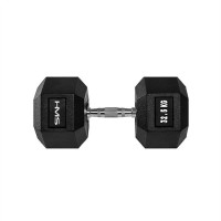 Гантель HMS Hex Pro з гумовим покриттям 1 x 32,5 кг