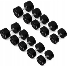 Набір поліуретанових гантелей HMS HPC, 10 шт. Різні типи навантажень у наборі (40 - 50 кг)