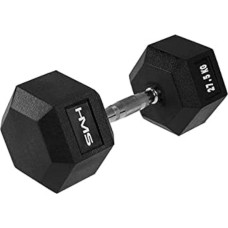 Гантель HMS Hex Pro з гумовим покриттям 1 x 27,5 кг