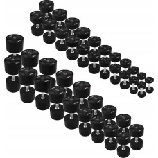 Набір поліуретанових гантелей HMS HPC, 40 шт. Різні типи навантажень у наборі (2,5 - 50 кг)